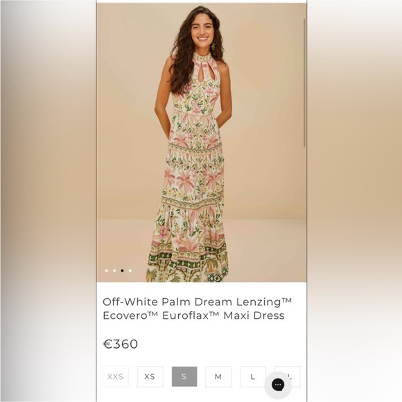 Farm Rio: Off-White Palm Dream Euroflax Maxi Dress - Picture 11 of 11
